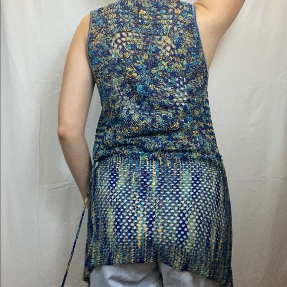 Arden B. Crochet Wrap Vest Women’s Knit Jacket - Picture 3 of 5